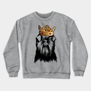 Affenpinscher Dog King Queen Wearing Crown Crewneck Sweatshirt